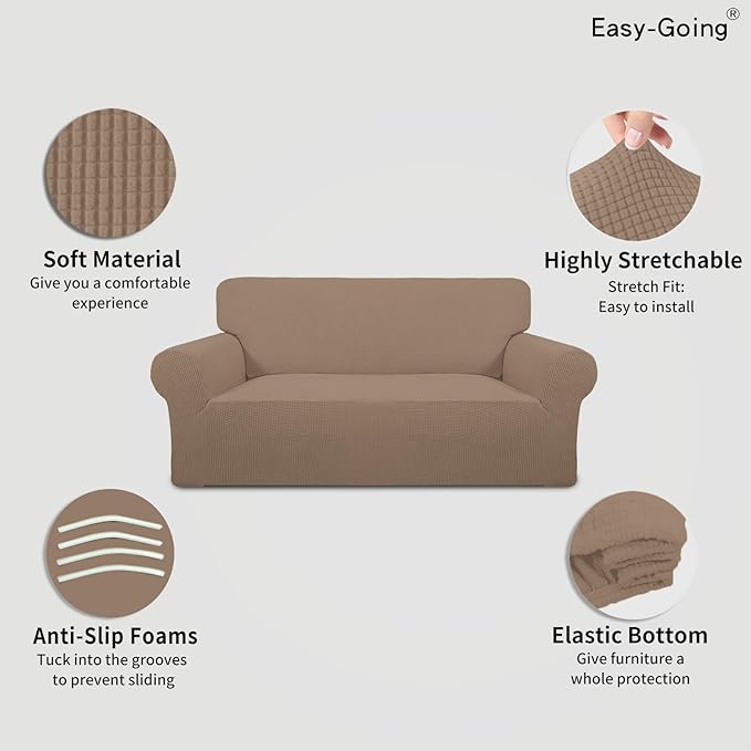 Easy-Going Stretch Oversized Loveseat Slipcover 1-Piece Sofa Cover Furniture - Image 3