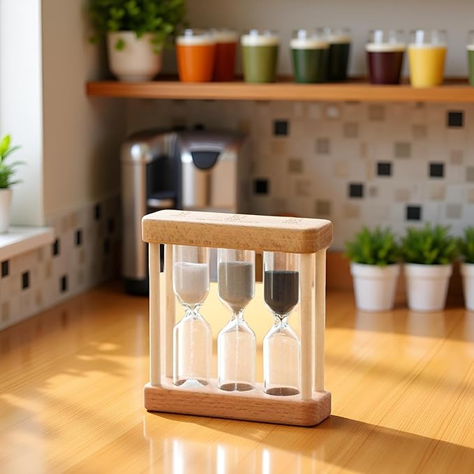 Creative 1/3/5 Minute Wooden Sand Glass Hourglass Timer Clock Home Decor - Image 3