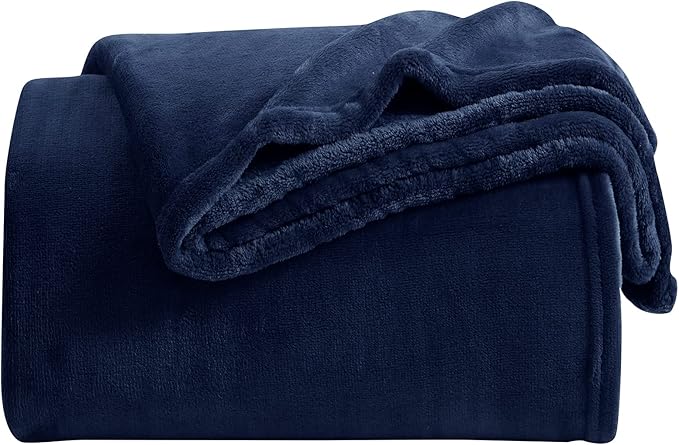 KMUSET Fleece Blanket Throw Size Navy Lightweight Super Soft Cozy Luxury Bed by COZYBLANKETHappyHomeLife