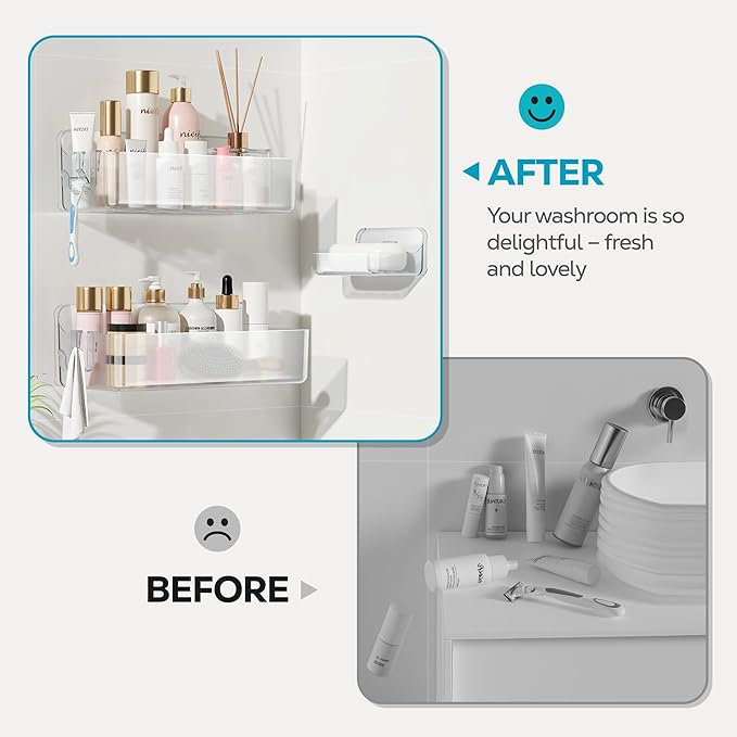 Nieifi Adhesive Wall Shelf, Shower Shelves, Shower Organizer - Image 8