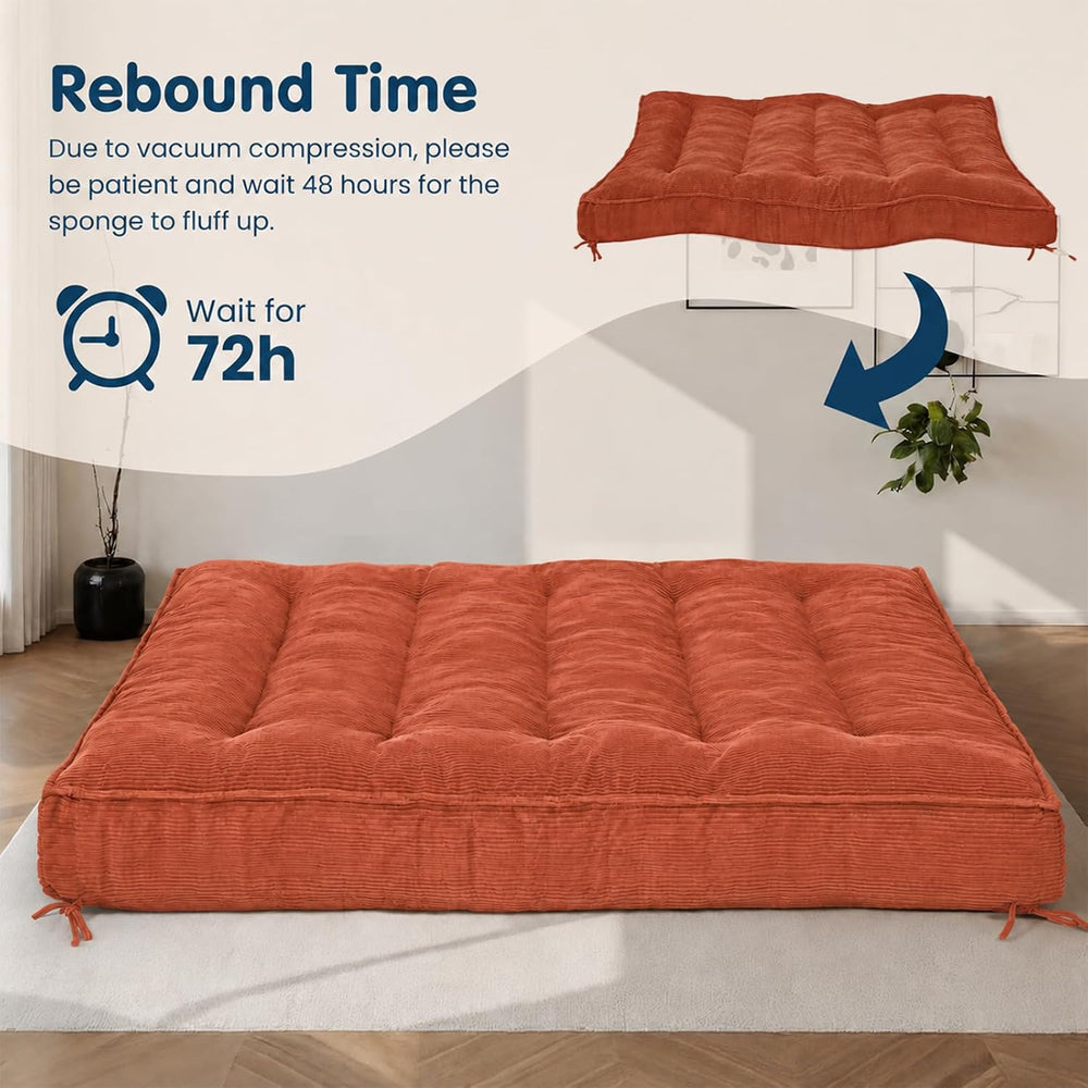 8 Inch Futon Mattress Full Size,Orange