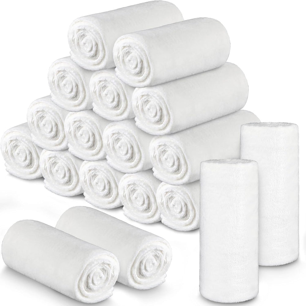SmoothNovelty 18 Pcs Throw Blanket Bulk Gift for Wedding Guest,Cream White