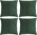 Fancy Homi Set of 4 Dark Green Boho Decorative Throw Pillow Covers 26x26 Inch by Fancy+Homi