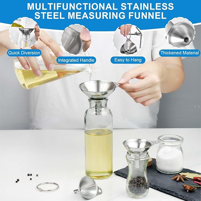 Measuring Cups and Spoons Set 22 Piece, 11 Stainless Steel Nesting Measuring - Image 6