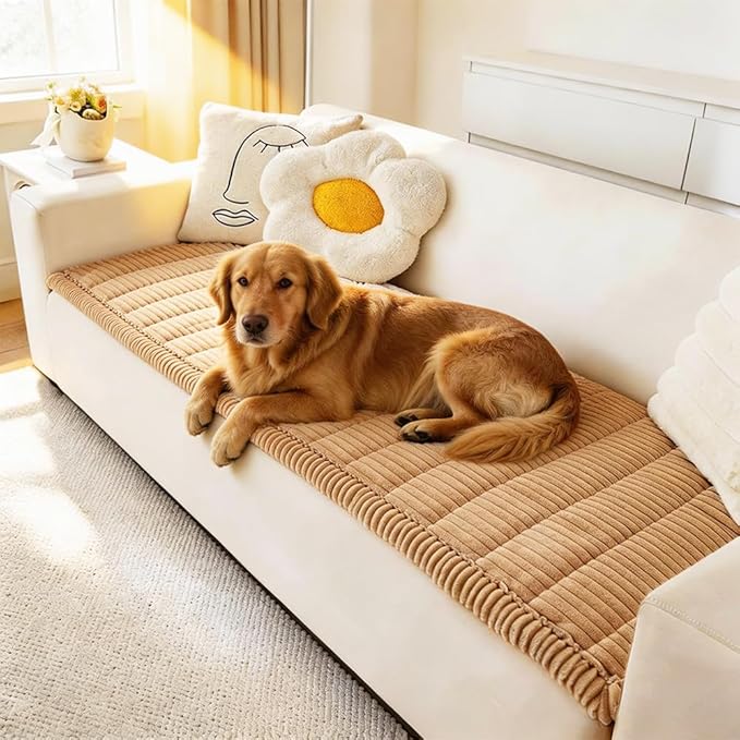 Couch Cover for Dogs Washable, Fuzzy Pet Couch Covers for 3 Cushion Sofa Pet by Awjcsv