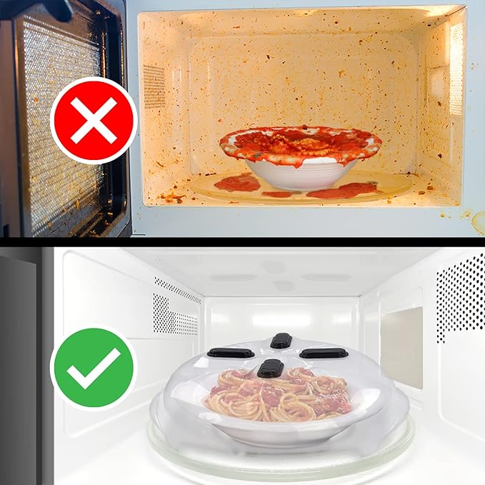 HOVER COVER Magnetic Microwave Splatter Cover, Food Grade Plate Cover, BPA Free - Image 5