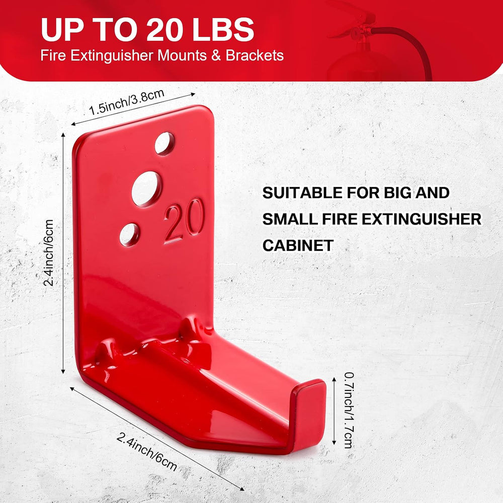 Queekay 20 Pack Fire Extinguisher Wall Mount Bracket 5-40 Lb,Novelty Style