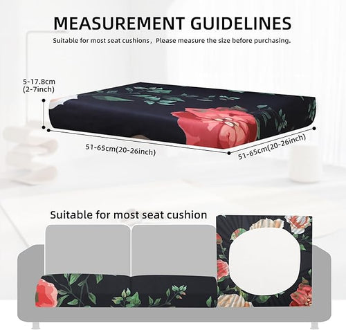 8Pcs Outdoor Cushion Covers, Patio Cushion Covers, Stretch Elastic Slipcovers - Image 2