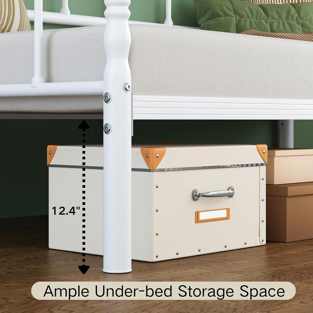 Auroral Zone Day Bed Frame Twin Size with Heavy Duty Steel Slats, Metal Sofa ...