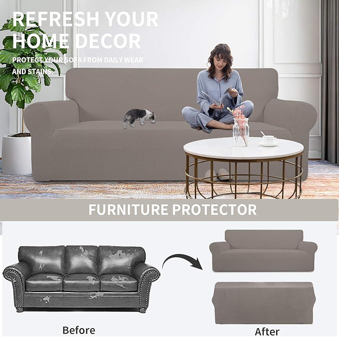 Easy-Going Stretch Oversized Loveseat Slipcover 1-Piece Sofa Cover Furniture - Image 4