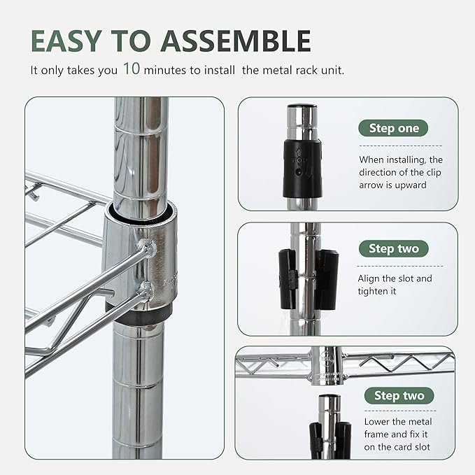 BestOffice | 5-Tier Wire Storage Shelves
