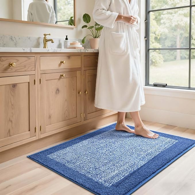 48x32 Large Bathroom Rugs Washable Non Slip, Soft Absorbent Quick Dry Mats - Image 3