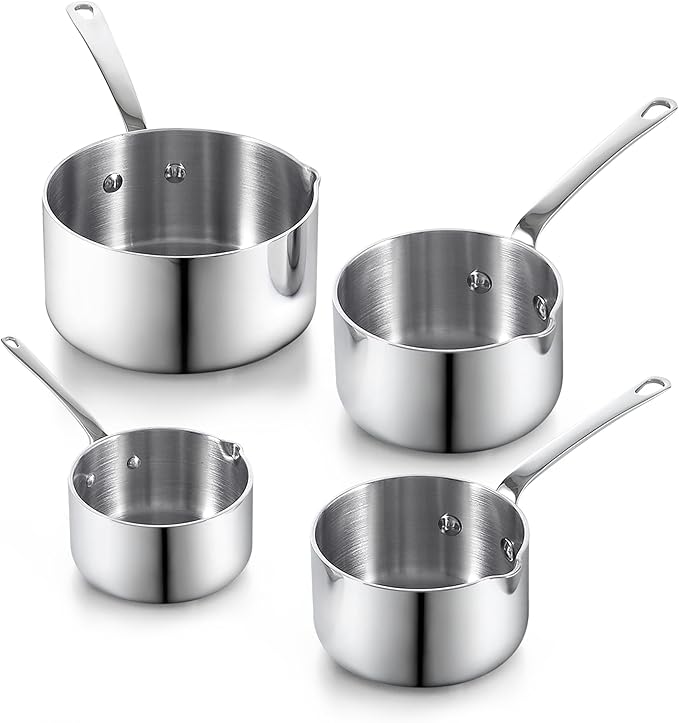 Cooks Standard Stainless Steel Butter Warmer Pot Set, 0.15/0.29/0.46/0.68 QT by CooksStandard