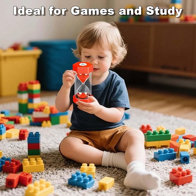 20 Minute Hourglass Sand Timer, Plastic Hexagon Hourglass Sand Clock 20 Min - Image 2