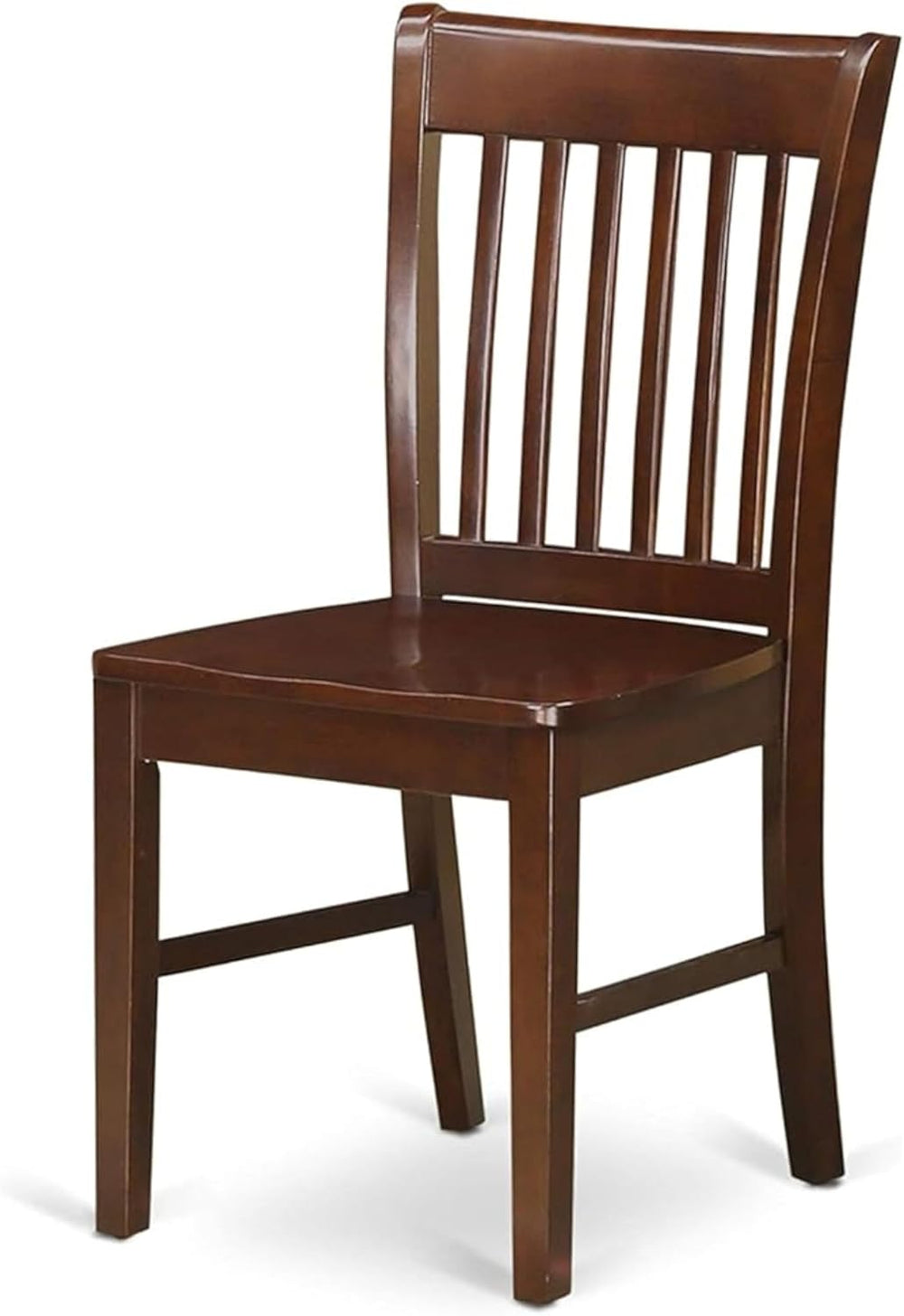 East West Furniture NFC-MAH-W Norfolk Dining Room Chairs - Slat Back Solid Wo...
