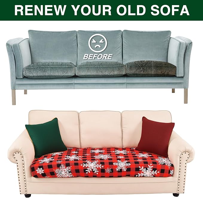 Smiry Printed Couch Cushion Covers, Stretch Soft Couch Covers - Image 8