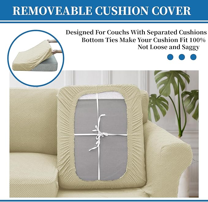XINEAGE New 3 Pieces Couch Covers - Image 4