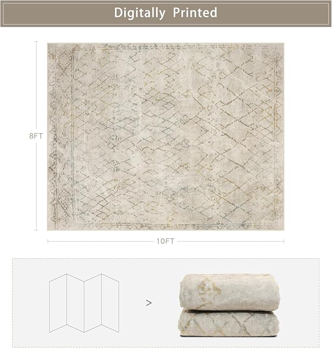 Washable Rugs 8x10 Area Rugs for Living Room, Dining Room- Large Ultra Soft - Image 2
