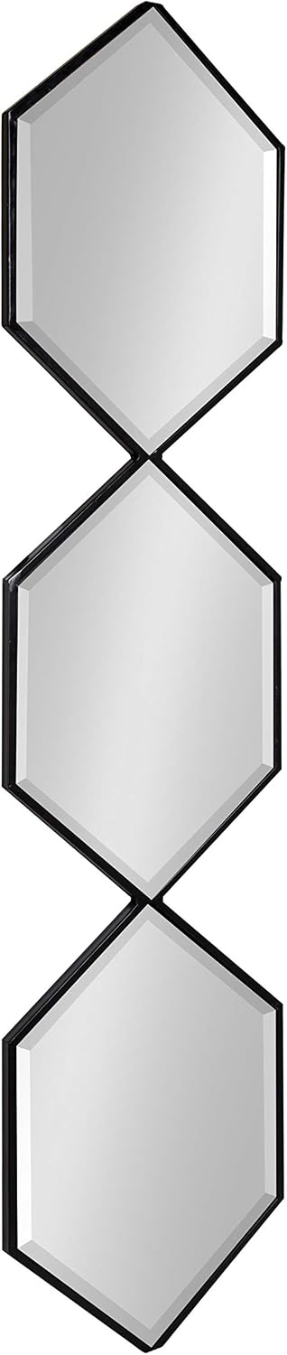 Kate and Laurel Roycen Modern Narrow Geometric Shaped Metal Accent Wall Mirro...
