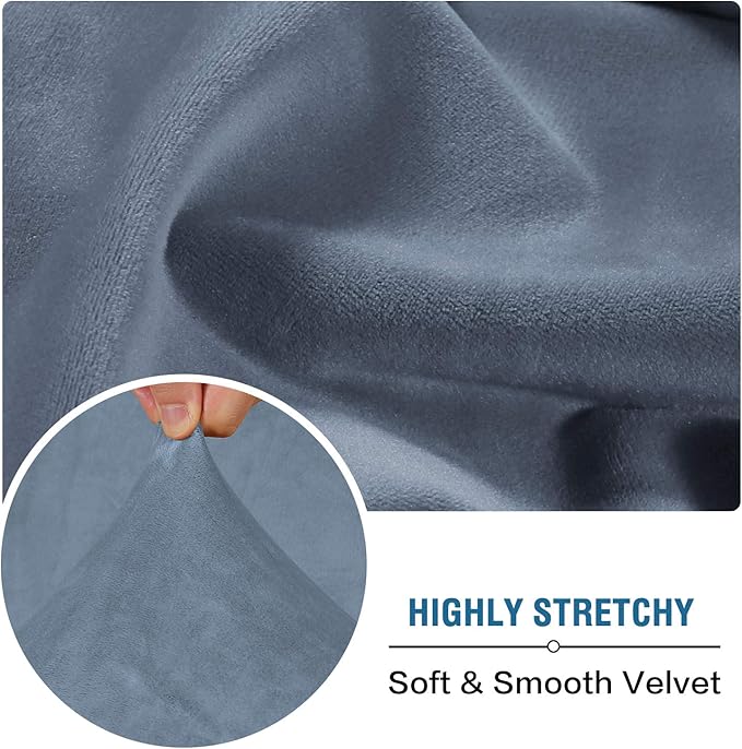 H.VERSAILTEX Velvet Stretch Couch Cushion Cover Plush Cushion Slipcover - Image 5