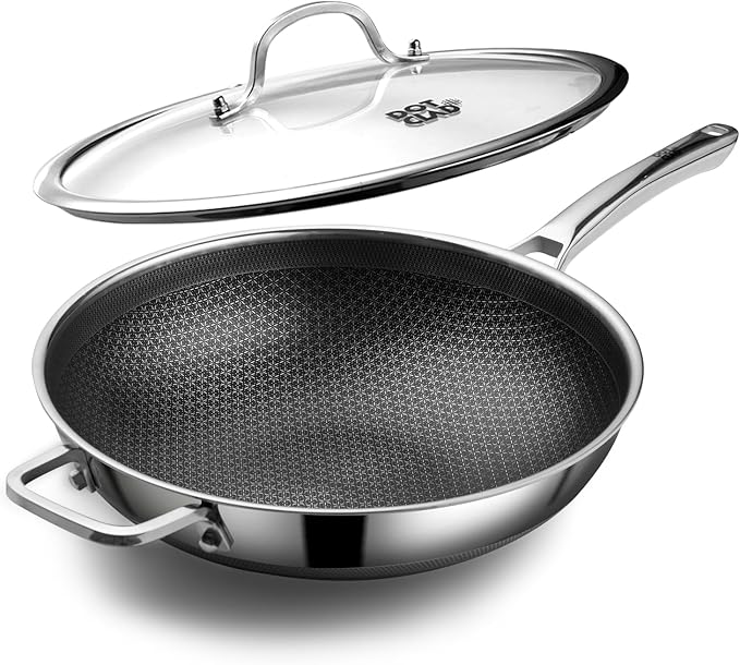 DOTCLAD Wok pan, Hybrid 13 inch Wok by DOTCLAD