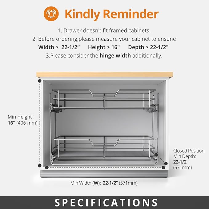 ZOINLIY Pull Out Cabinet Organizer, Versatile Slide Out Kitchen Organizers and - Image 3