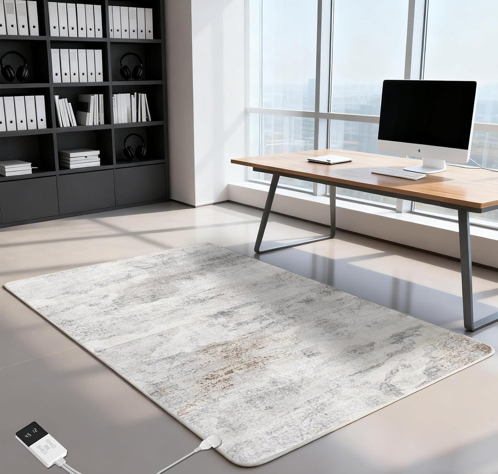 Electric Heated Carpet 35x55in Soft Plush Heating Rug 450W My