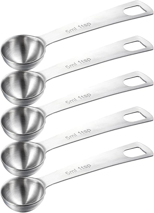 5 PCS Measuring Spoons Tablespoon Measuring Spoon 1/3 Tbsp Stainless Steel by Lusofie