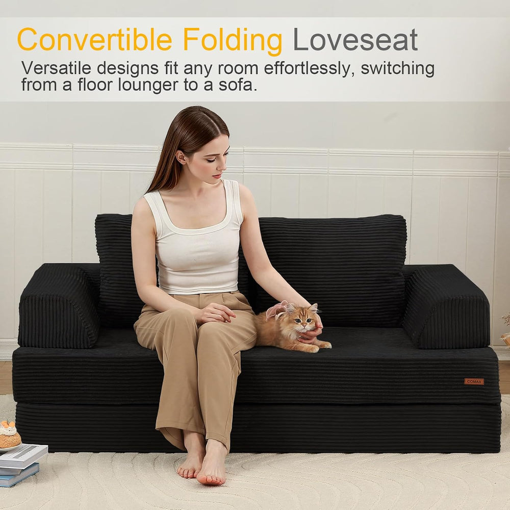COMAX Futon Sofa Bed, Convertible Sofa Bed, Folding Boneless Couches | Low-Pr...