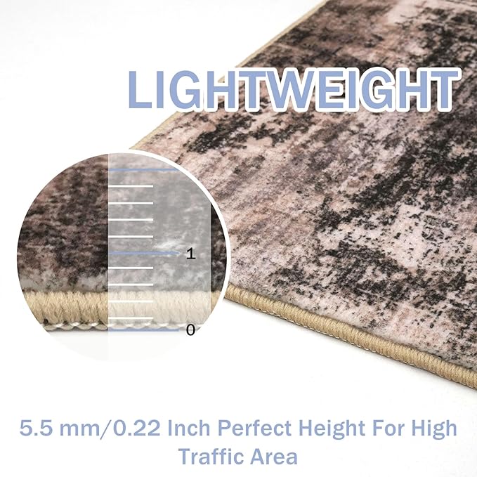IOHOUZE Abstract Runner Rug 3x18 Ft Washable Runners - Image 4
