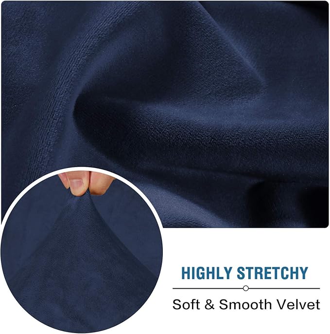 H.VERSAILTEX Velvet Stretch Couch Cushion Cover Plush Cushion Slipcover - Image 5