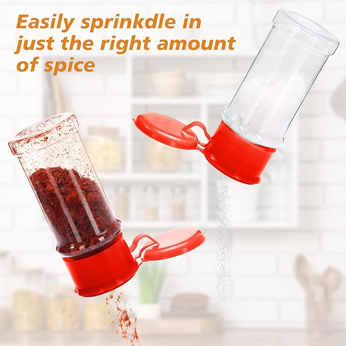 Amyhill 100 Pcs Plastic Spice Bottles Spice Jars