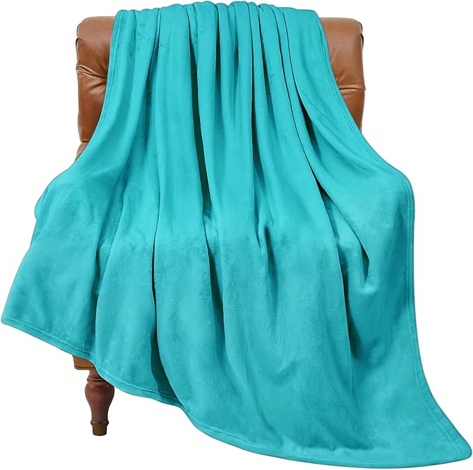 BEDELITE Fleece Blanket Teal Throw Blanket by BEDELITE