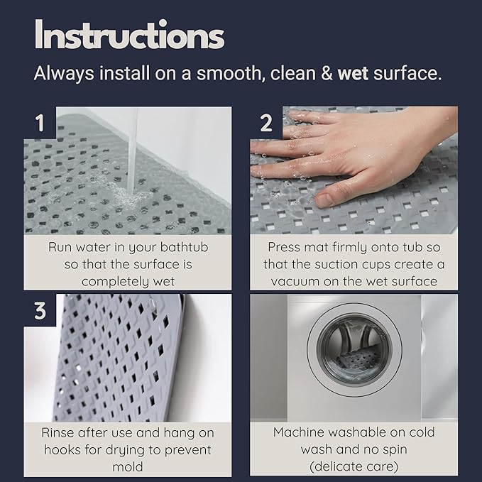 Bathtub Mat Non Slip 35x16 - Image 7