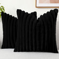 decorUhome Cozy Faux Fur Throw Pillow Covers 26x26 Set of 2 Decorative Soft by decorUhome