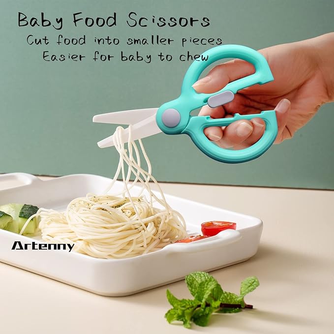 Baby Food Scissors with Travel Case, Ceramic Food Scissors Kids, Toddler - Image 2