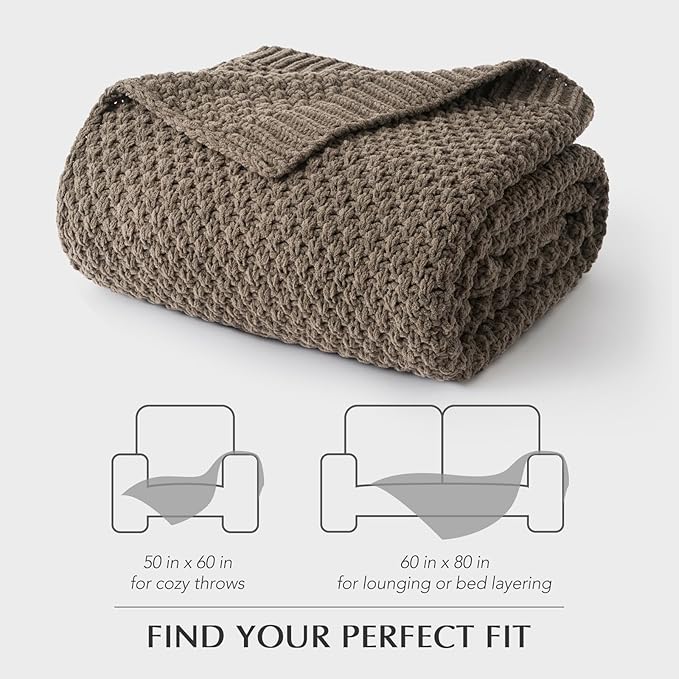 EVERGRACEHOME Chunky Chenille Knit Throw Blanket - Image 8