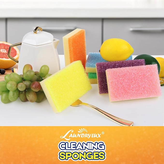 LAUNDRYLUX Scrub Sponge, Dual-Sided Temperature-Responsive Scrubber - Image 2
