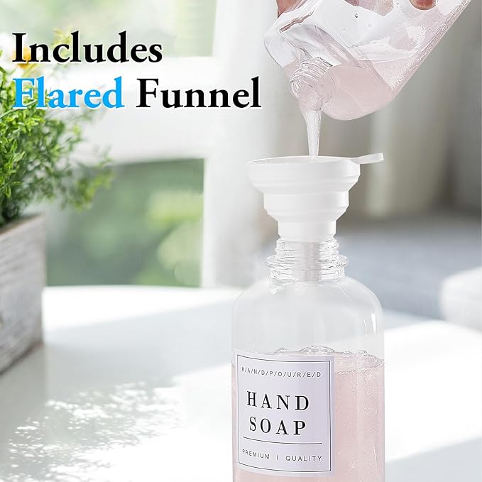 Glass Soap Dispenser with Pump, Countertop Soap and Lotion Dispenser Set of 2 - Image 3