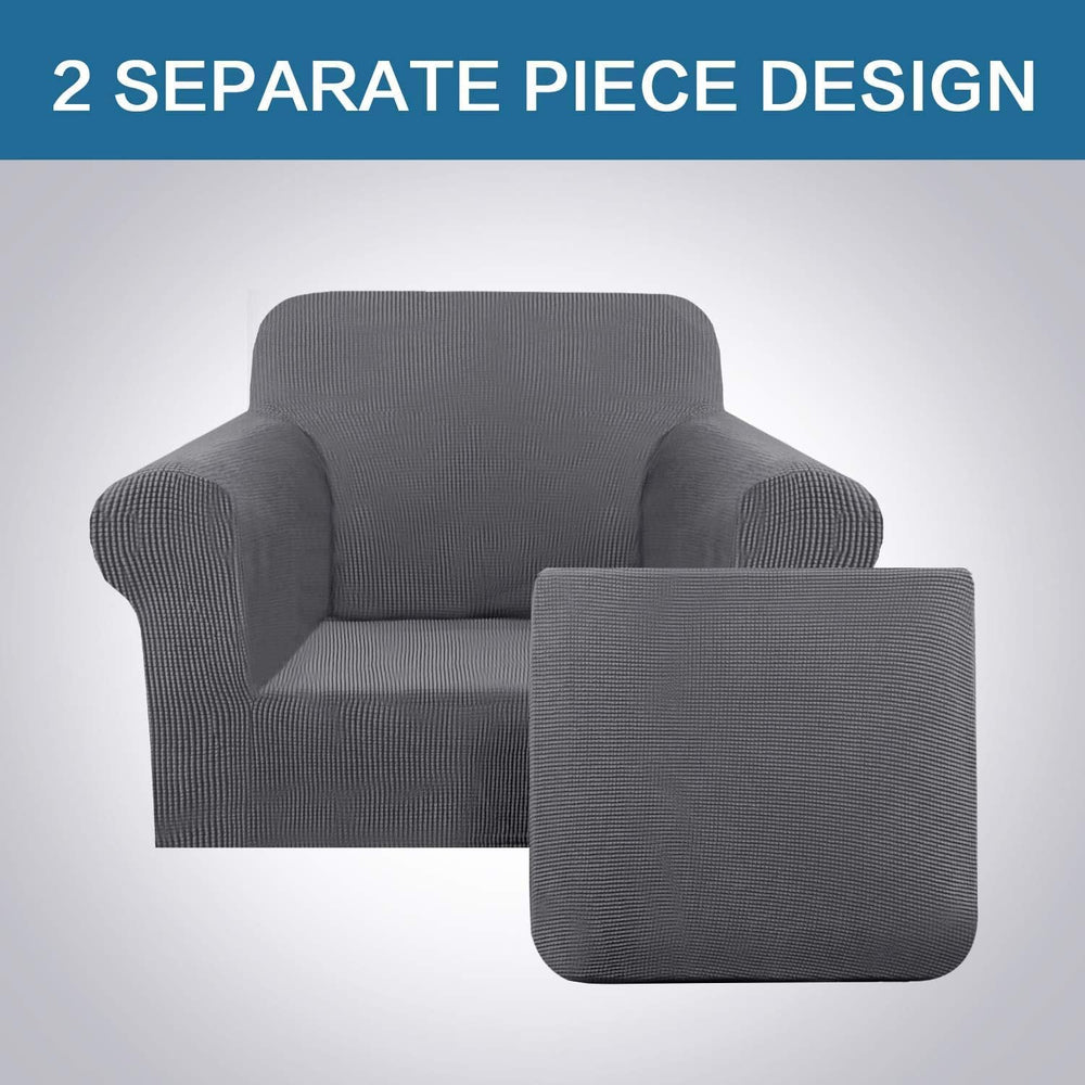 H.VERSAILTEX Armchair Covers Slipcover 2 Piece Chair Covers for Living Room F...