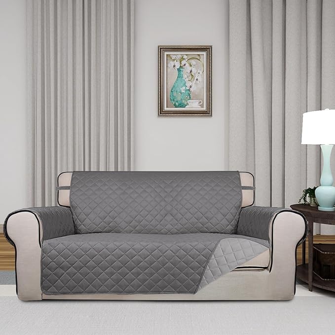 PureFit Reversible Quilted Sofa Cover, Water Resistant Slipcover Furniture - Image 2