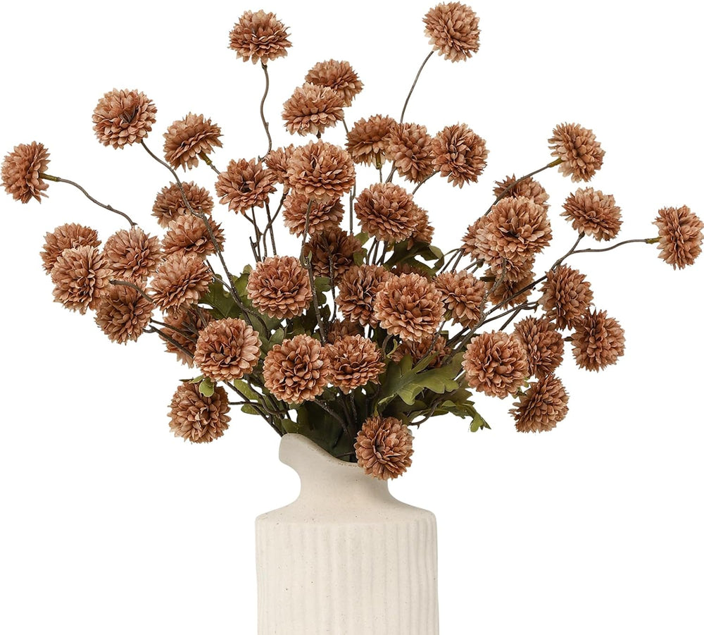 DuHouse 9pcs Faux Silk Pompon Mum Small Chrysanthemum Ball