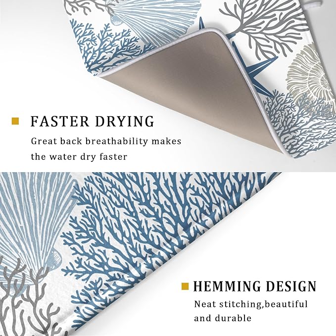 Summer Coastal Dish Drying Mats - Image 3