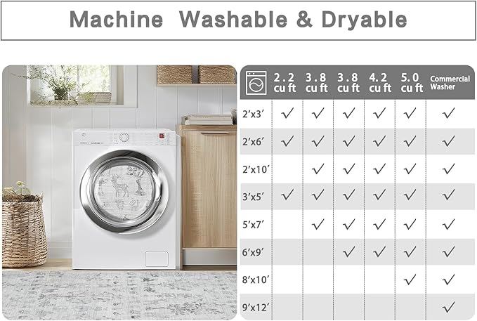 Washable Rugs 8x10 Area Rugs for Living Room, Dining Room- Large Ultra Soft - Image 9