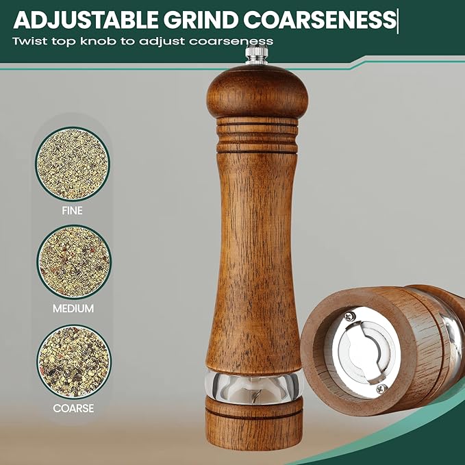 2-Piece Salt and Pepper Grinder Set - Image 3