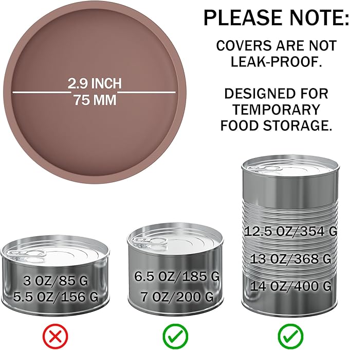 OHMO 2 Pack Pet Food Can Lids, BPA Free Silicone Covers - Image 2