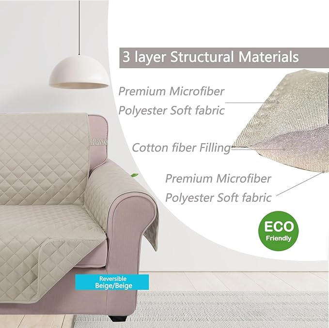U-NICE HOME Reversible Sofa Cover Couch Cover - Image 4
