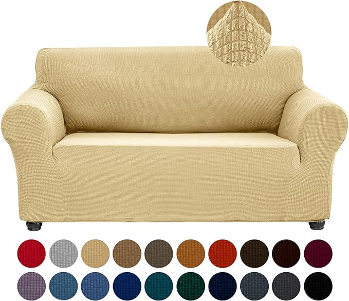 Joccun Stretch Sofa Cover for 2 Cushion Couch, Water Repellent Slipcover by Joccun