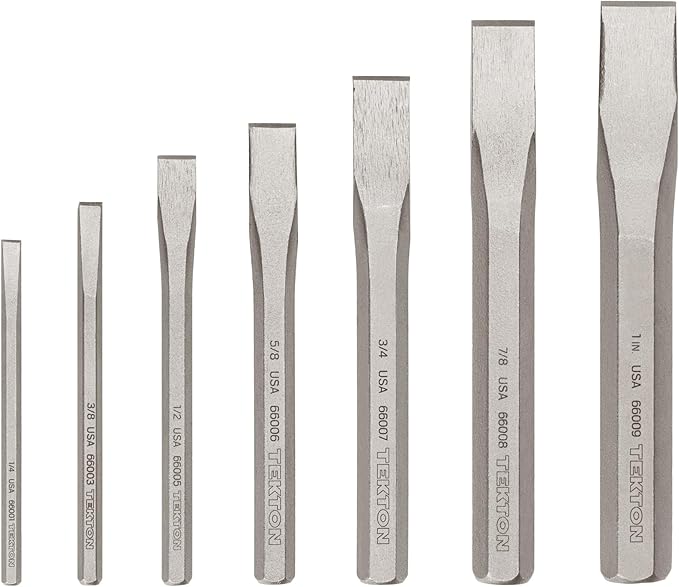 TEKTON Cold Chisel Set, 7-Piece | PNC91004 | Made in USA by TEKTON