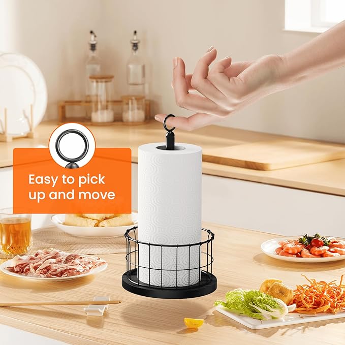 Homode Paper Towel Holder Countertop, Free-Standing Paper Towel Rack - Image 3